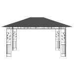 Gazebo con Zanzariera 4x3x2,73 m Antracite 180 g/m²