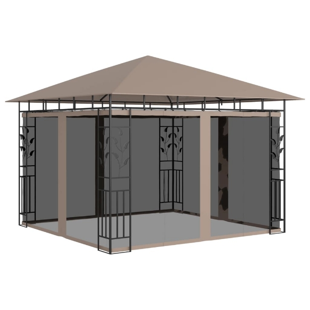 Gazebo con Zanzariera 3x3x2,73 m Talpa 180 g/m²