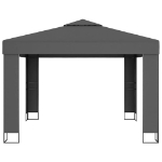 Gazebo con Tetto Doppio 3x3 m Antracite