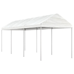 Gazebo con Tetto Bianco 6,69x2,28x2,69 m in Polietilene