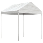 Gazebo con Tetto Bianco 6,69x2,28x2,69 m in Polietilene