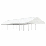 Gazebo con Tetto Bianco 20,07x5,88x3,75 m in Polietilene