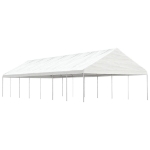 Gazebo con Tetto Bianco 15,61x5,88x3,75 m in Polietilene