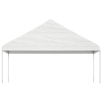 Gazebo con Tetto Bianco 15,61x5,88x3,75 m in Polietilene