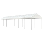 Gazebo con Tetto Bianco 15,61x2,28x2,69 m in Polietilene