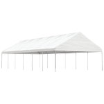 Gazebo con Tetto Bianco 13,38x5,88x3,75 m in Polietilene