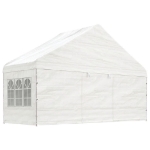 Gazebo con Tetto Bianco 11,15x5,88x3,75 m in Polietilene