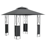 Gazebo con Tetto Antracite 300x300x270 cm Acciaio