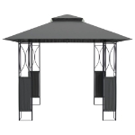 Gazebo con Tetto Antracite 300x300x270 cm Acciaio