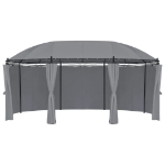 Gazebo con Tende 520x349x255 cm Antracite