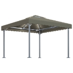 Gazebo con Stringa di Luci LED 300x300cm Grigio Talpa Alluminio