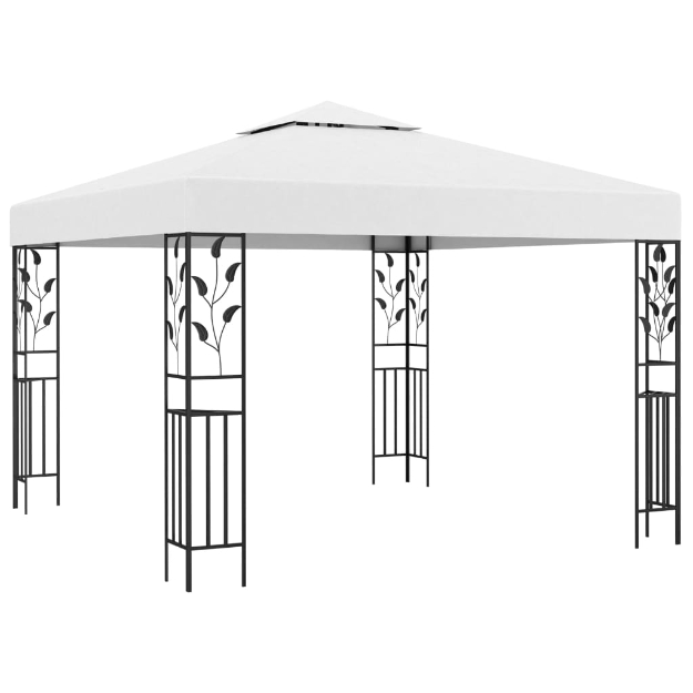 Gazebo con Luci LED a Stringa 3x3 m Bianco