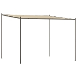 Gazebo Beige 3x3 m 180 g/m² Tessuto e Acciaio