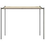 Gazebo Beige 3x3 m 180 g/m² Tessuto e Acciaio