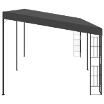 Gazebo a Parete 3x6 m Antracite in Tessuto