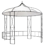 Gazebo 300x290 cm Bianco Rotondo