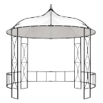 Gazebo 300x290 cm Bianco Rotondo