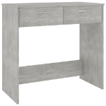 Scrivania Grigio Cemento 80x40x75 cm in Legno Multistrato