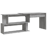 Scrivania Angolare Grigio Sonoma 200x50x76 cm Legno Multistrato