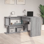 Scrivania Angolare Grigio Sonoma 200x50x76 cm Legno Multistrato