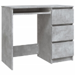 Scrivania Grigio Cemento 90x45x76 cm in Legno Multistrato