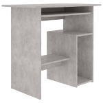 Scrivania Grigio Cemento 80x45x74 cm in Legno Multistrato