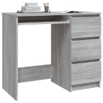 Scrivania Grigio Sonoma 90x45x76 cm in Legno Multistrato