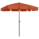 Ombrellone da Spiaggia Terracotta 200x125 cm