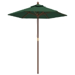 Ombrellone da Giardino con Palo in Legno Verde 196x231 cm