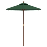 Ombrellone da Giardino con Palo in Legno Verde 196x231 cm