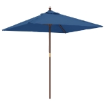 Ombrellone da Giardino con Palo in Legno Azzurro 198x198x231 cm