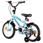 Bici per Bambini 14 Pollici Nera e Blu