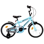 Bici per Bambini 16 Pollici Nera e Blu