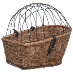 Cestino Posteriore Bici e Copertura 55x31x36cm Salice Naturale