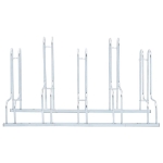 Supporto per 5 Bici da Pavimento Autoportante Acciaio Zincato