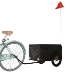 Rimorchio da Bici Nero 30 kg in Ferro