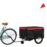 Rimorchio da Bici Nero e Rosso 45 kg in Ferro