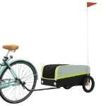 Rimorchio da Bici Nero e Verde 30 kg in Ferro