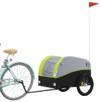 Rimorchio da Bici Nero e Verde 45 kg in Ferro