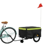 Rimorchio da Bici Nero e Verde 45 kg in Ferro