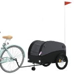 Rimorchio da Bici Nero 45 kg in Ferro