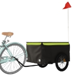 Rimorchio da Bici Nero e Verde 45 kg in Ferro