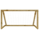 Porta da Calcio con Rete 160x80x100 cm Legno di Pino Impregnato