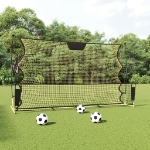 Rete Rimbalzante da Calcio Nera Gialla 183x85x120cm Poliestere