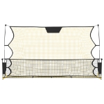 Rete Rimbalzante da Calcio Nera Gialla 183x85x120cm Poliestere