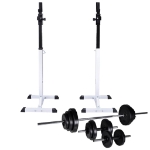 Stazione per Squat con Bilanciere e Set di Manubri da 30,5 kg