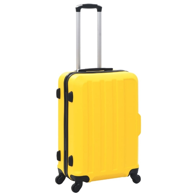 Set Trolley a Custodia Rigida 3 pz Giallo in ABS