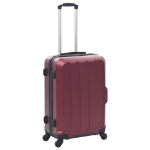 Set Trolley a Custodia Rigida 3 pz Rosso Vino in ABS