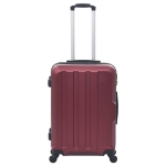 Set Trolley a Custodia Rigida 3 pz Rosso Vino in ABS