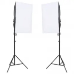 Kit per Studio Fotografico con Set di Luci e Fondale